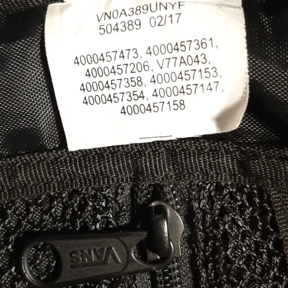 Vans Off The Wall Backpack School Bag Gray Bag Book Bag 18x12x6